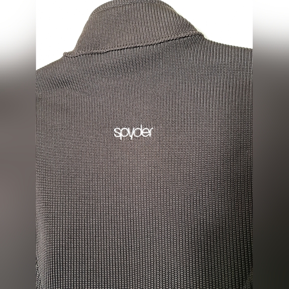 Spyder Core Zip Up Brown Sweater Jacket Size Small Women's - Zippered Pockets - Picture 9 of 15